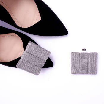Klipsy do butów Kokardki FLAT / Grey