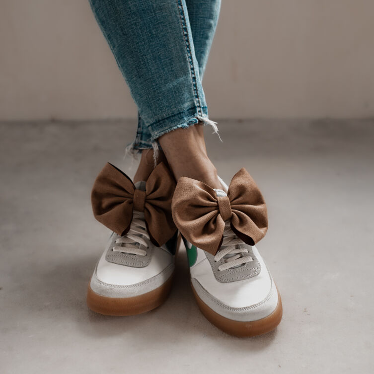 Klipsy do butów kokardki / Classic Beige