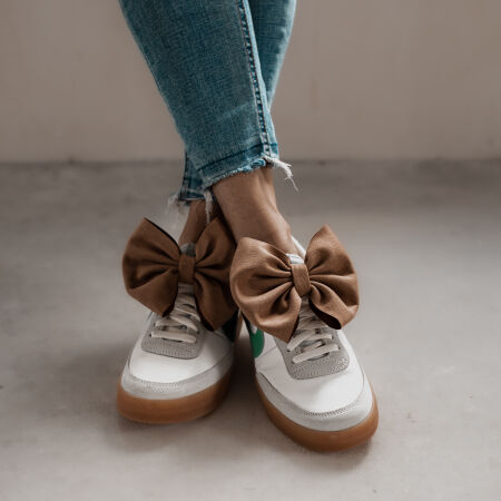 Klipsy do butów kokardki / Classic Beige