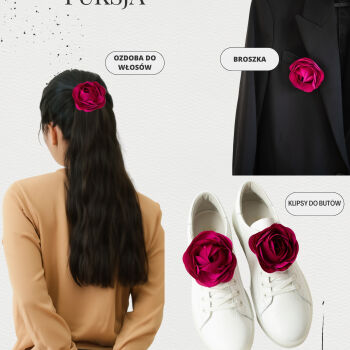 ZESTAW: KLIPSY DO BUTÓW + BROSZKA + OZDOBA DO WŁOSOW