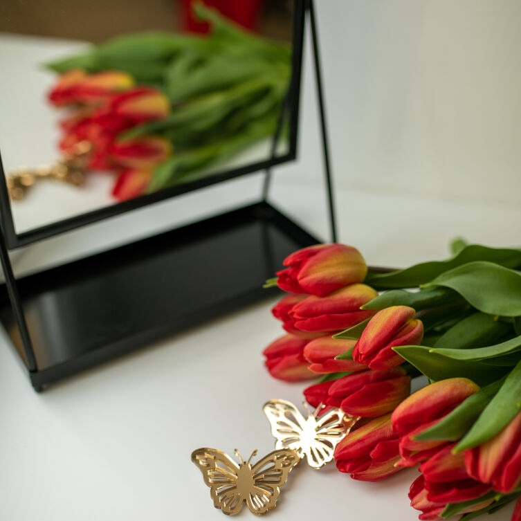 Klipsy do obuwia Motyle / Golden Butterflies
