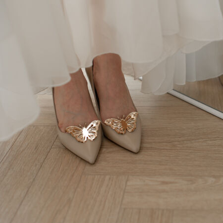 Klipsy do obuwia Motyle / Golden Butterflies