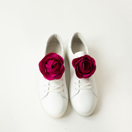 Ozdoby do obuwia kwiaty róże / Fuchsia Roses