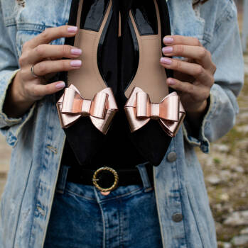 Klipsy do butów Kokardy 3d / Rose Gold